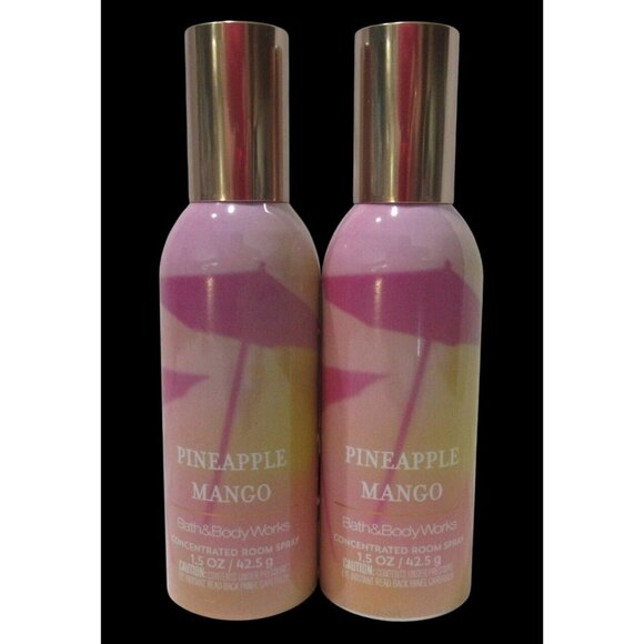 Bath and Body Works 3 Wick Candle Room Spray Pineapple Mango Brand New Lot 4 - Picture 3 of 3